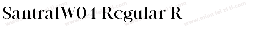SantralW04-Regular R字体转换